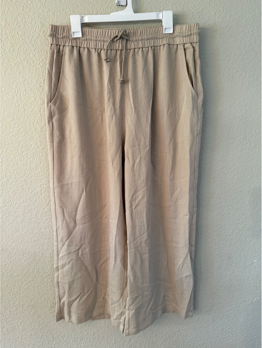 Halara XL Petite Beige Linen Like Pants